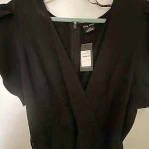 Black city chic cropped jumpsuit. Dress up